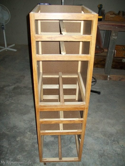 stacked desk drawer sections