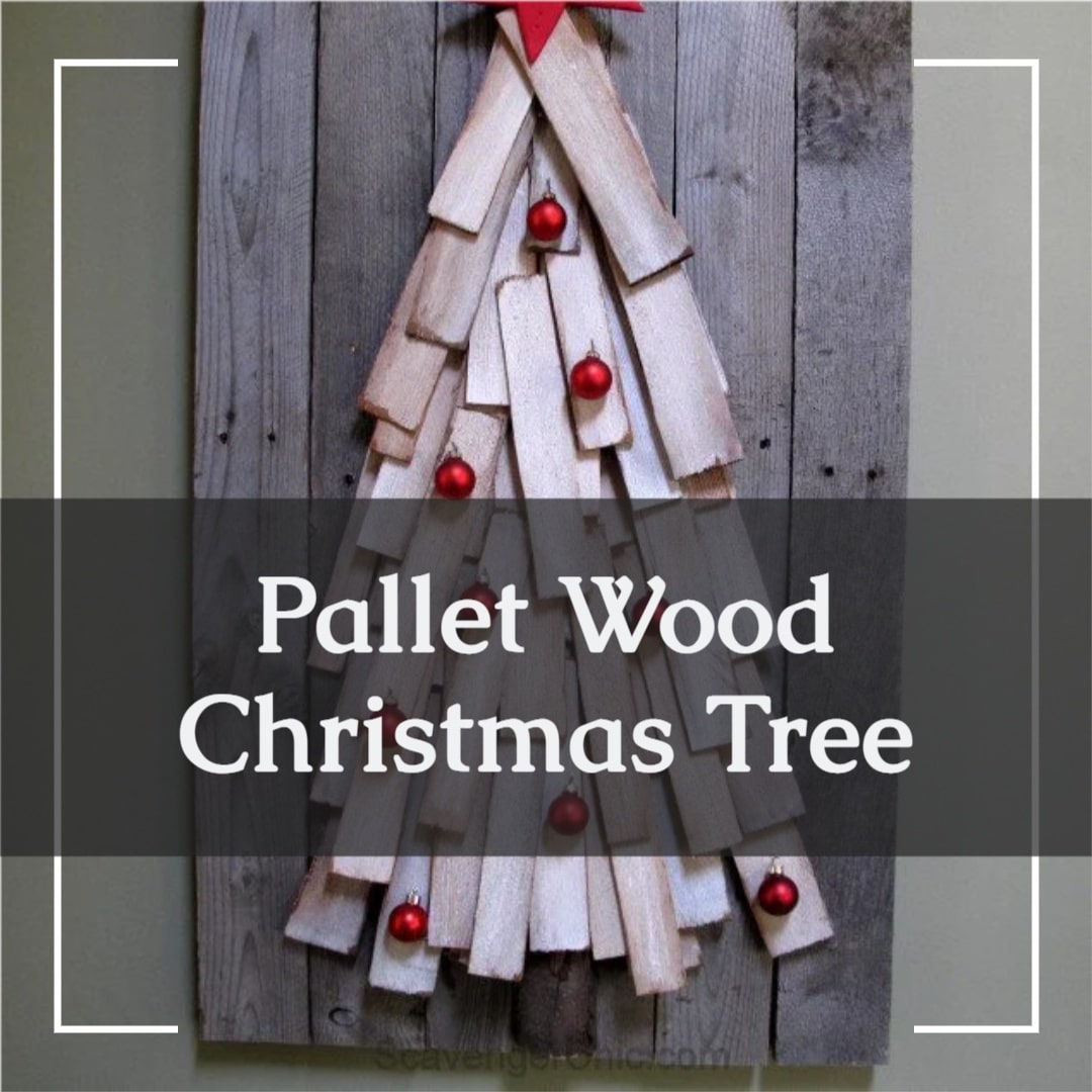 Pallet Wood Christmas Tree diy My Repurposed Life®