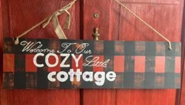 cozy cottage sign