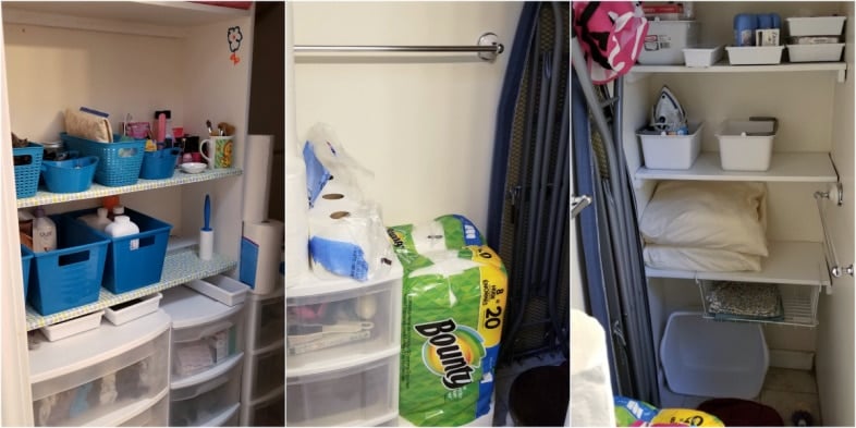 bathroom linen closet storage