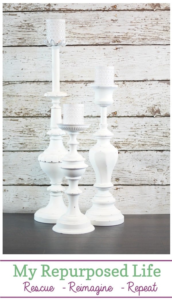 candle holders plant stands made from repurposed lamps MyRepurposedLife