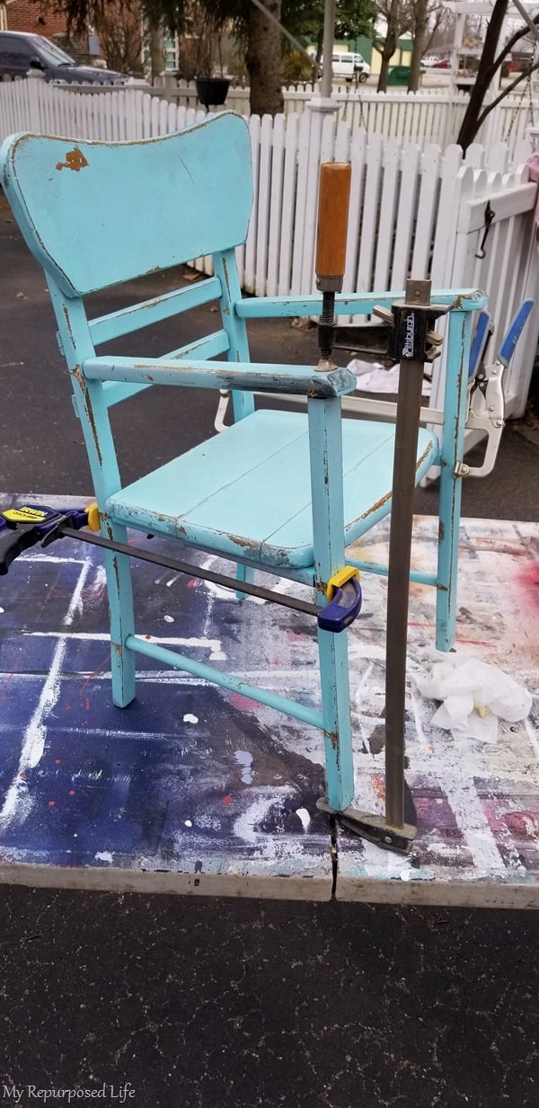 chair clamped