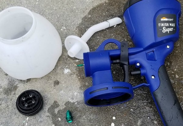 cleaning a Finish Max paint sprayer 