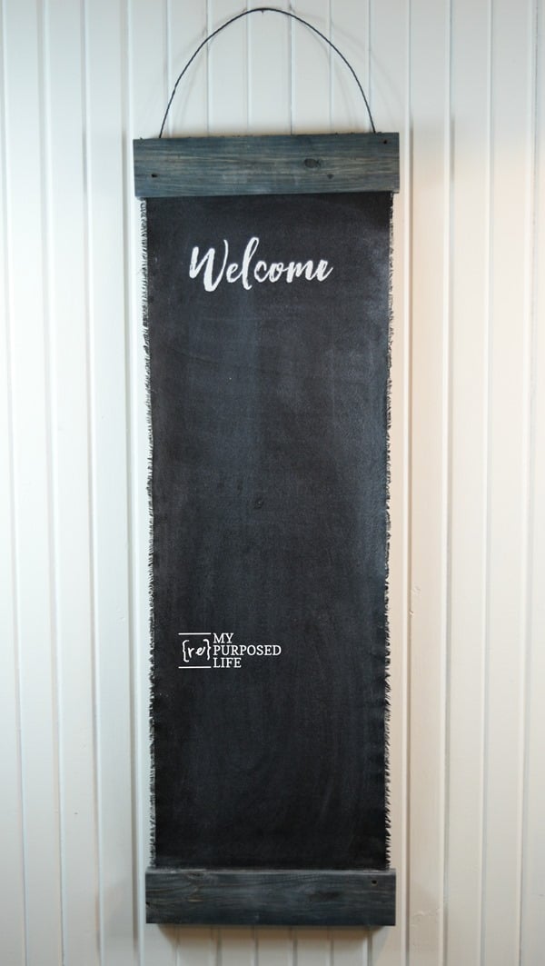 how to make a drop cloth pallet board chalkboard MyRepurposedLife
