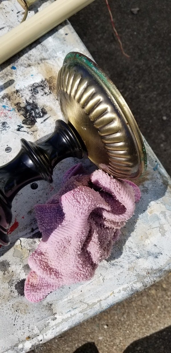 sand and wash lamp parts as needed