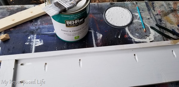 paint queen anne repurposed table shelf