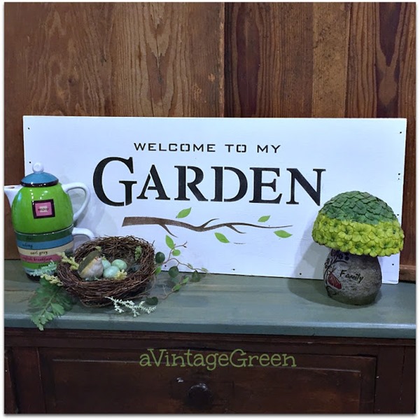 diy sign welcome to my garden