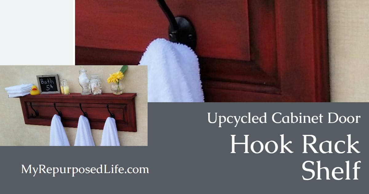 Coat Rack Shelf made from a Door