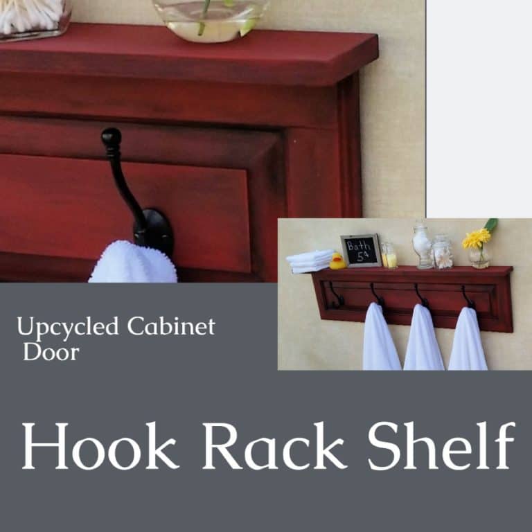 Coat Rack Shelf made from a Cabinet Door