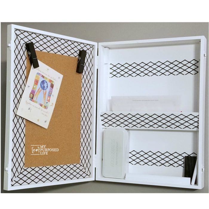 Mail Organizer with Chalkboard and Cork Board