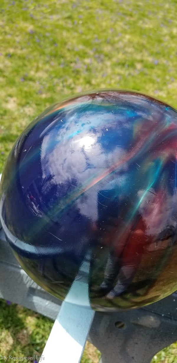 colorful gazing ball