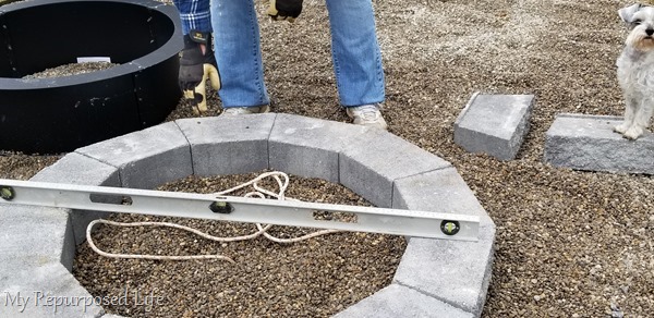 diy fire pit retaining wall pavers