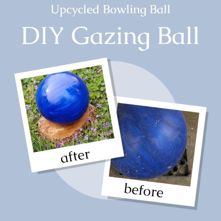 DIY Gazing Ball out of a Bowling Ball