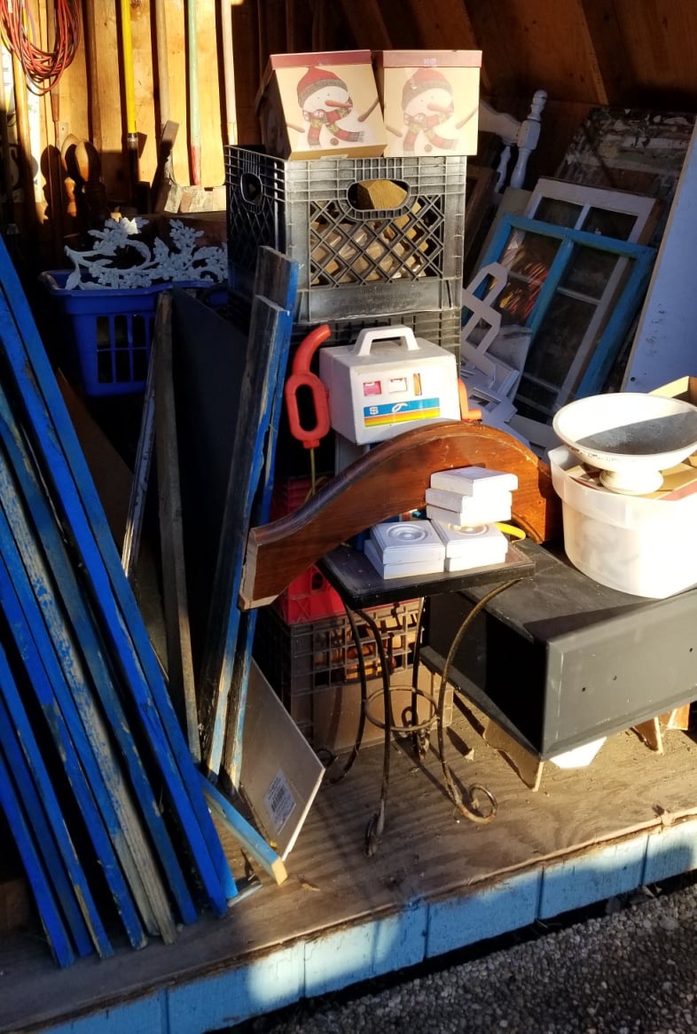 empty the garden shed