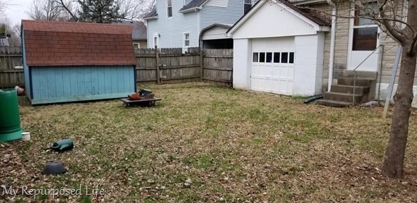 garage view backyard outdoor overhaul