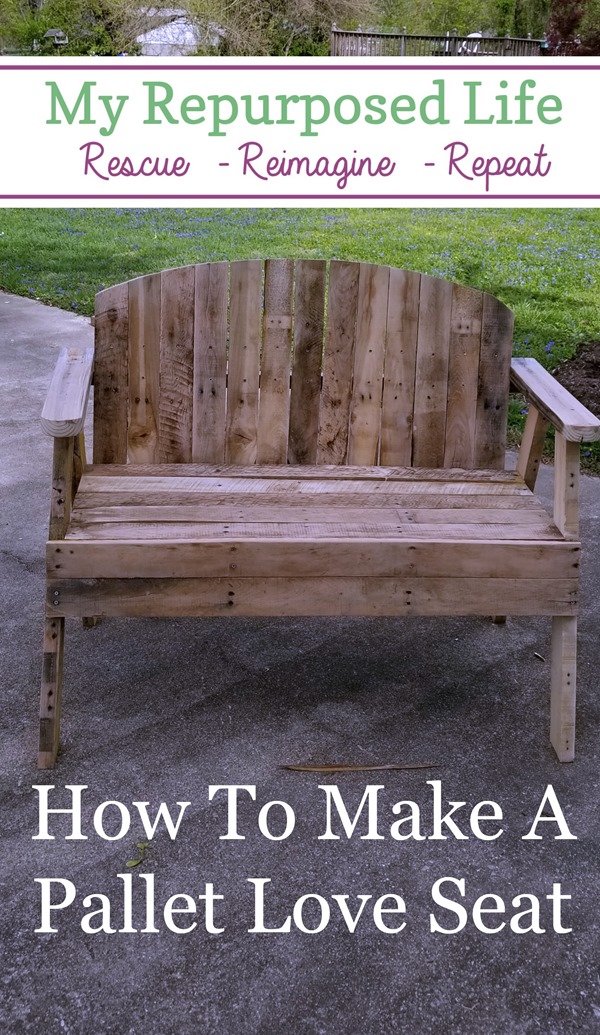how to make a diy pallet love seat bench MyRepurposedLife