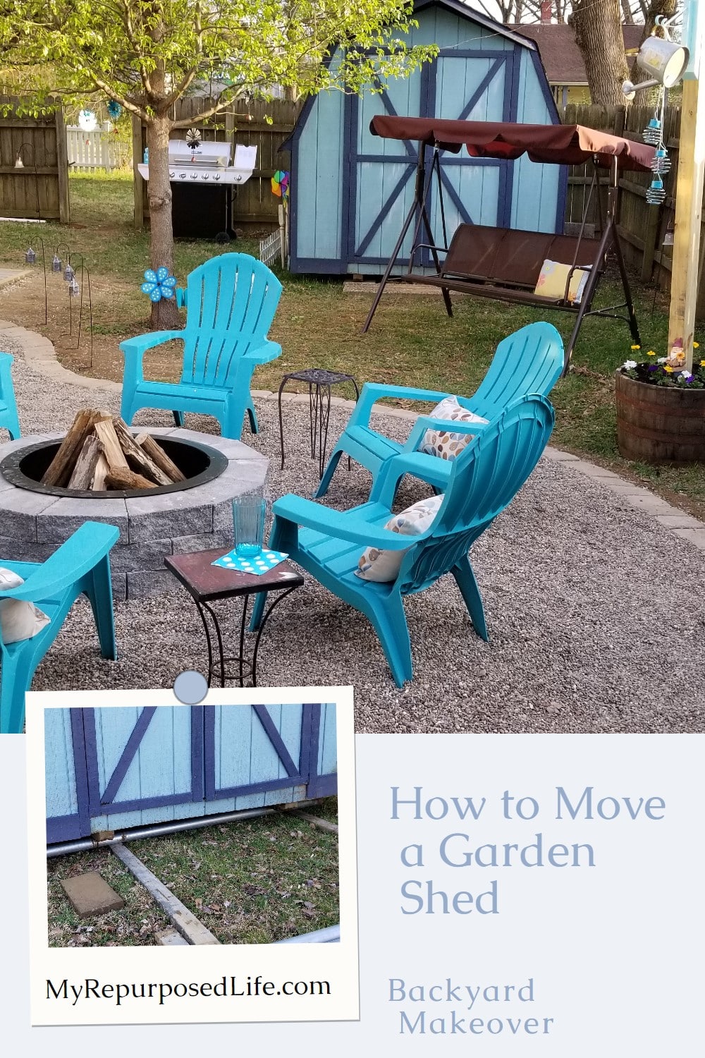 How to move a garden shed like a pro! With these tips and a video, you'll know just what to do when it's time to move your garden shed. This is a DIY, no need to hire the professionals for this job. #MyRepurposedLife via @repurposedlife