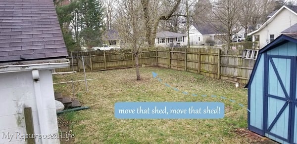 move a garden shed across the yard