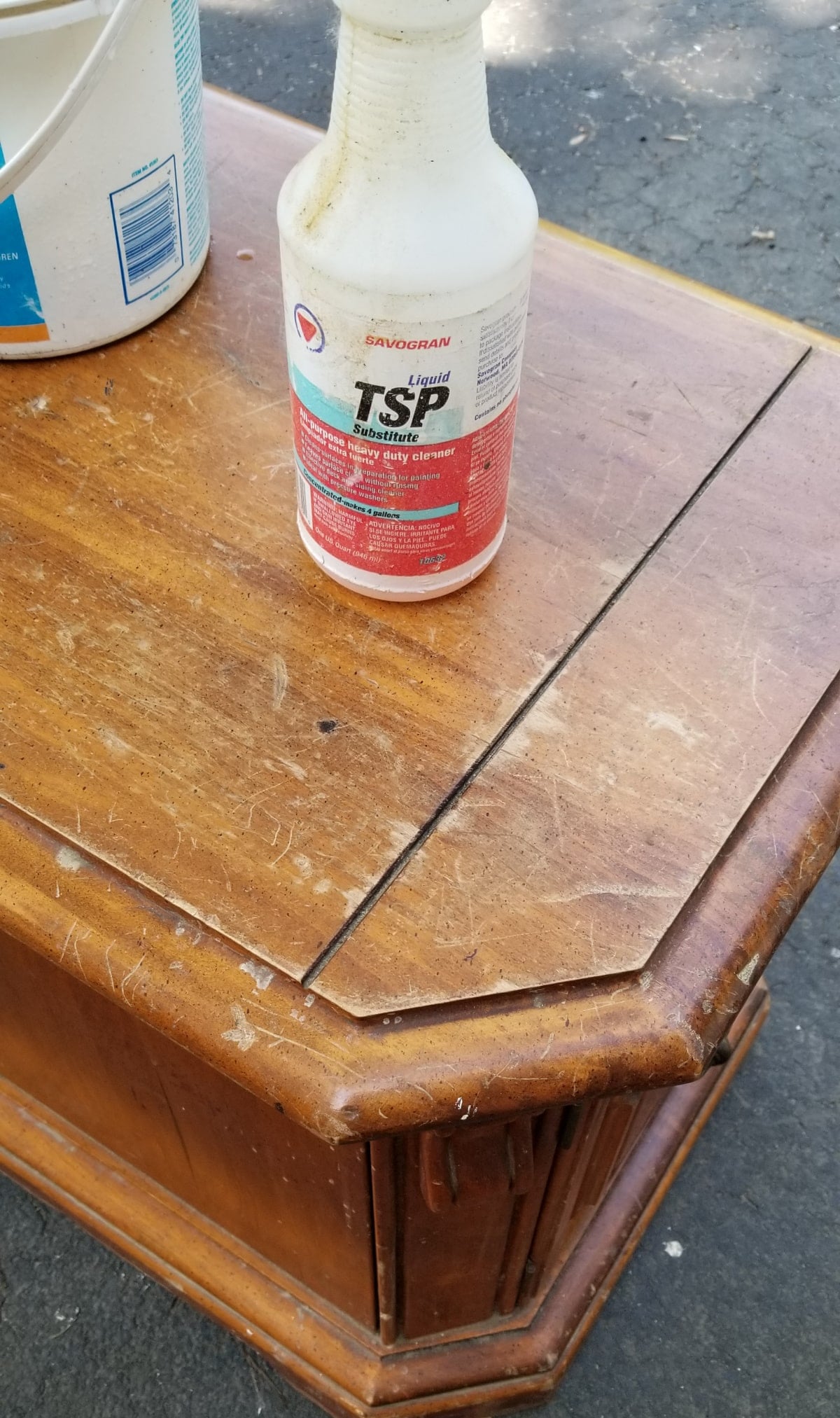 clean thrift store finds with TSP  before painting