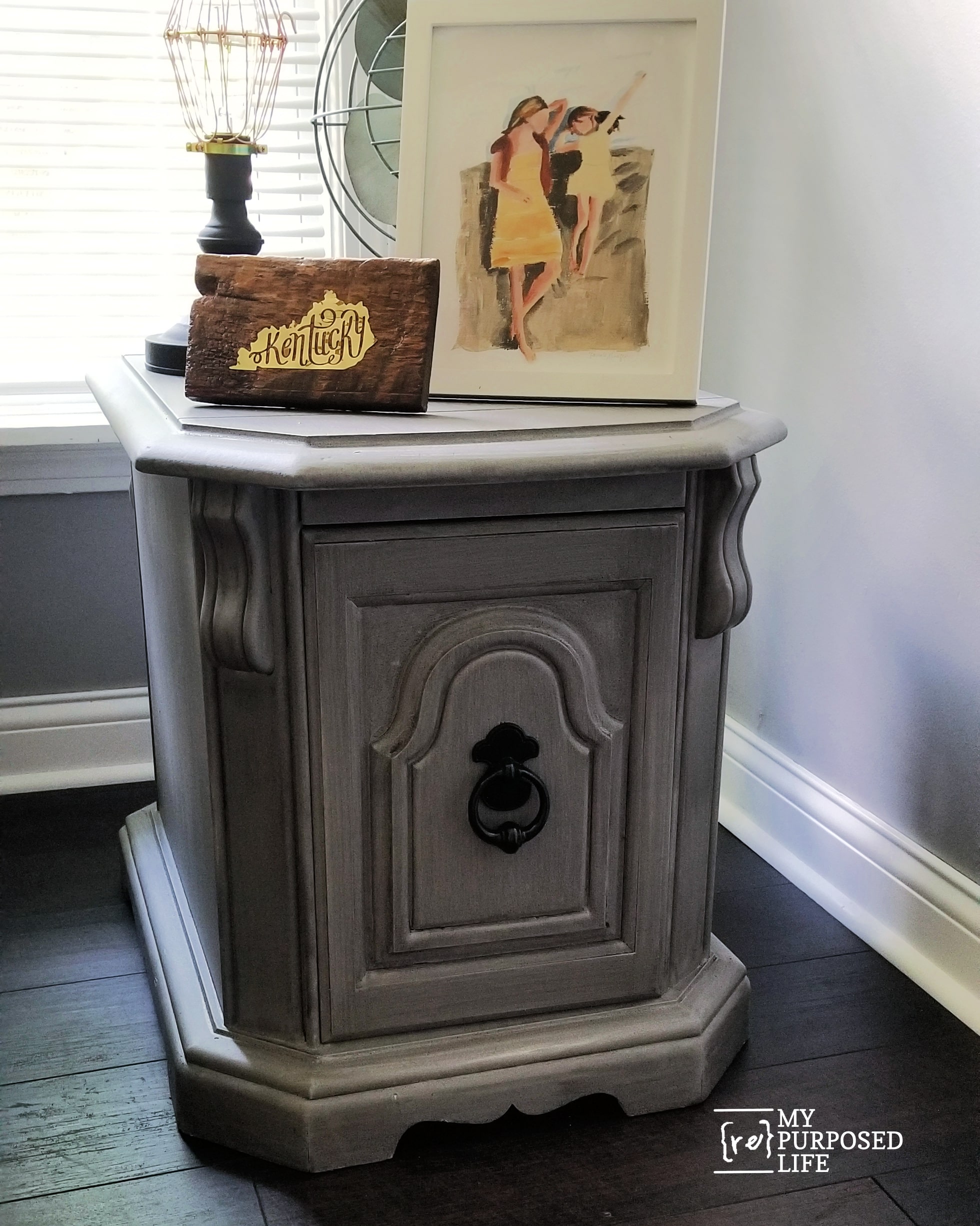 dark gray side table