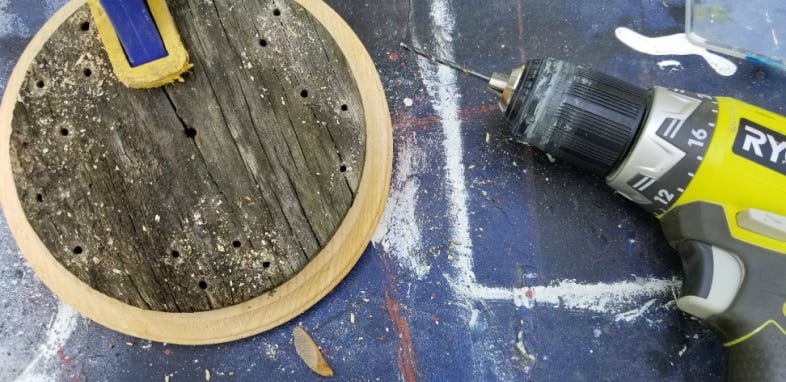 marking new wooden disc