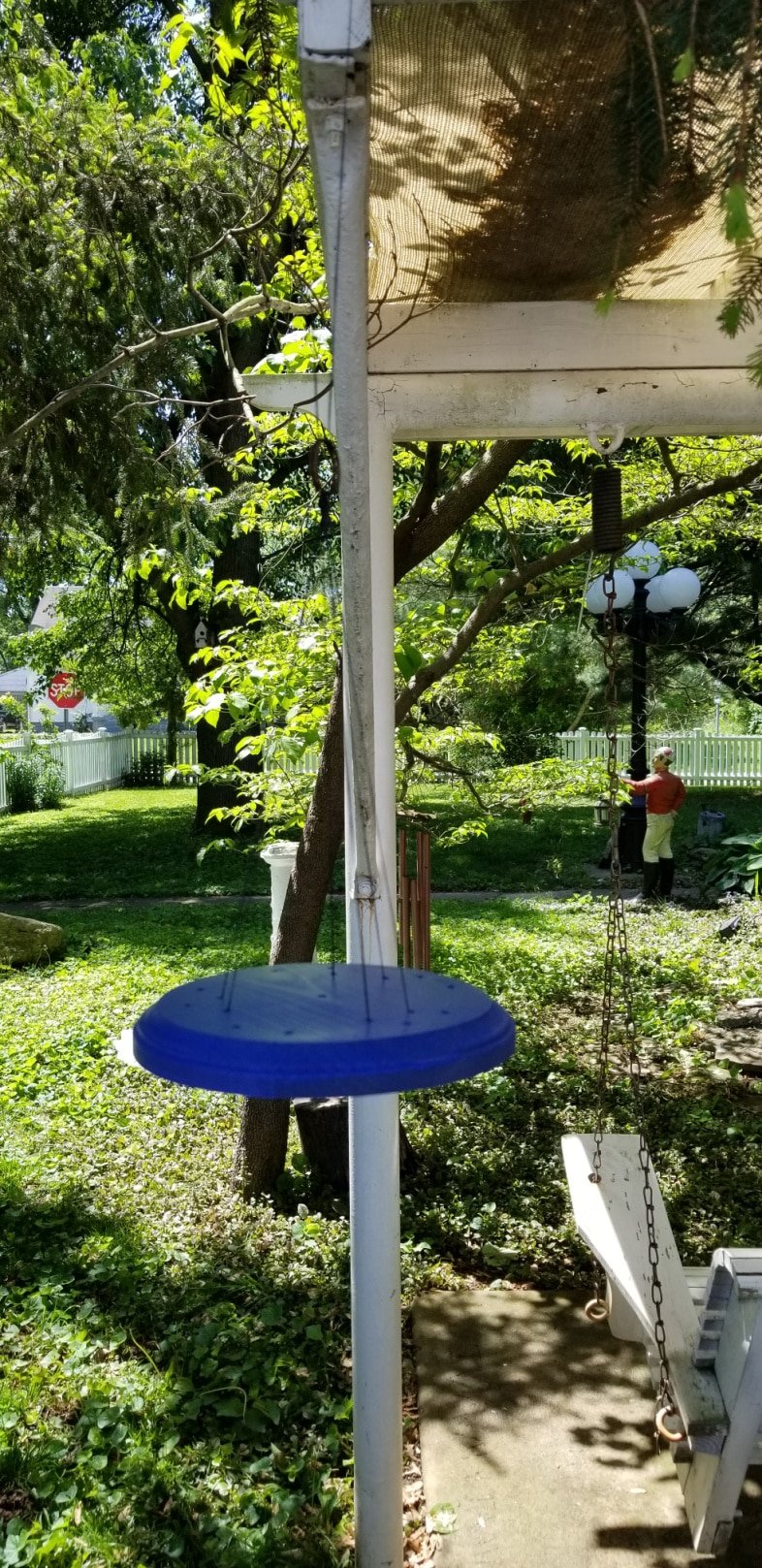 blue disc with new wax string