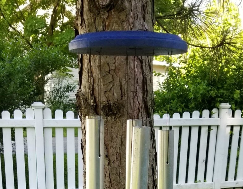 wind chimes with tubes connected