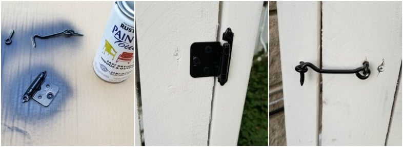 spray paint gate hardware