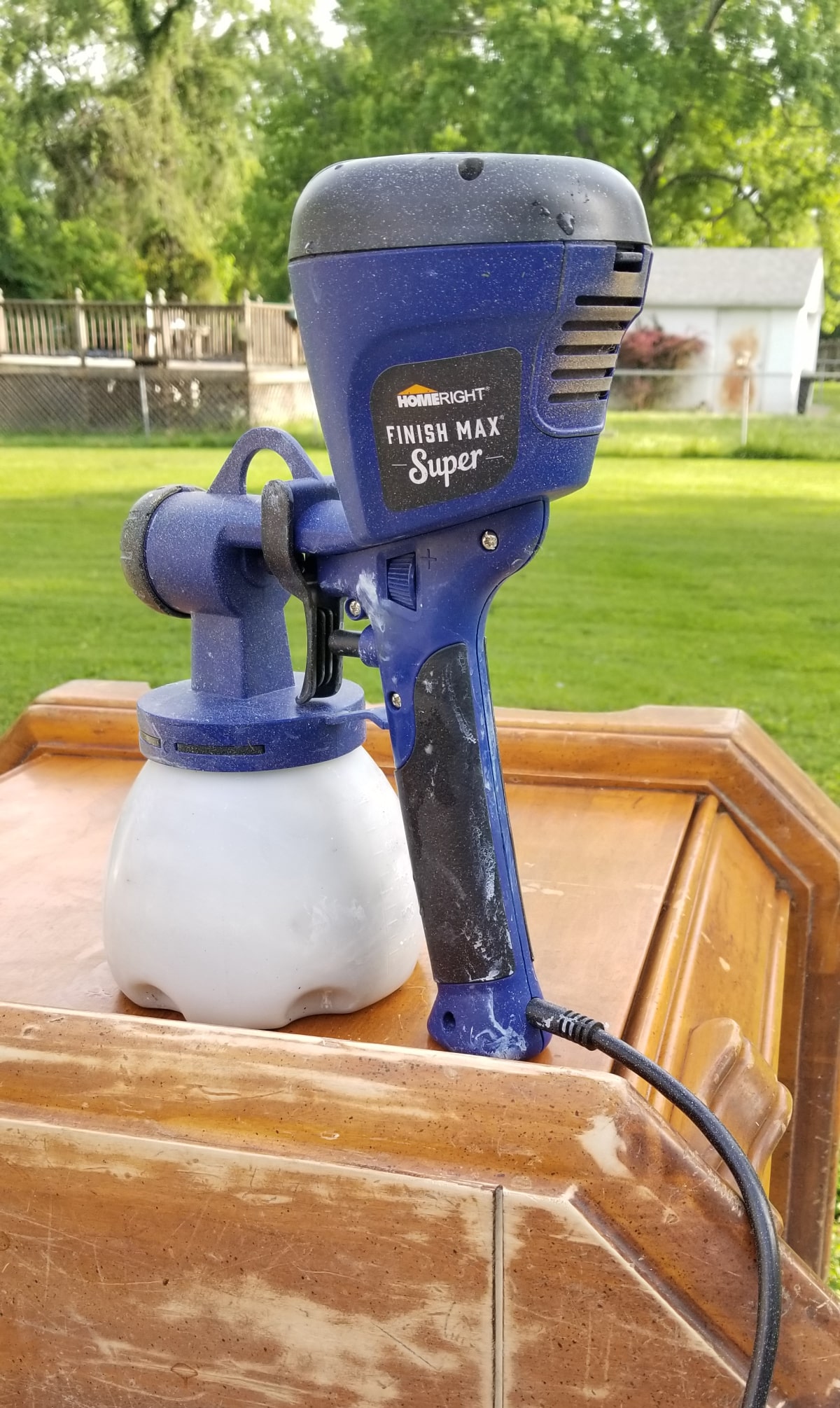 using a paint sprayer on furniture