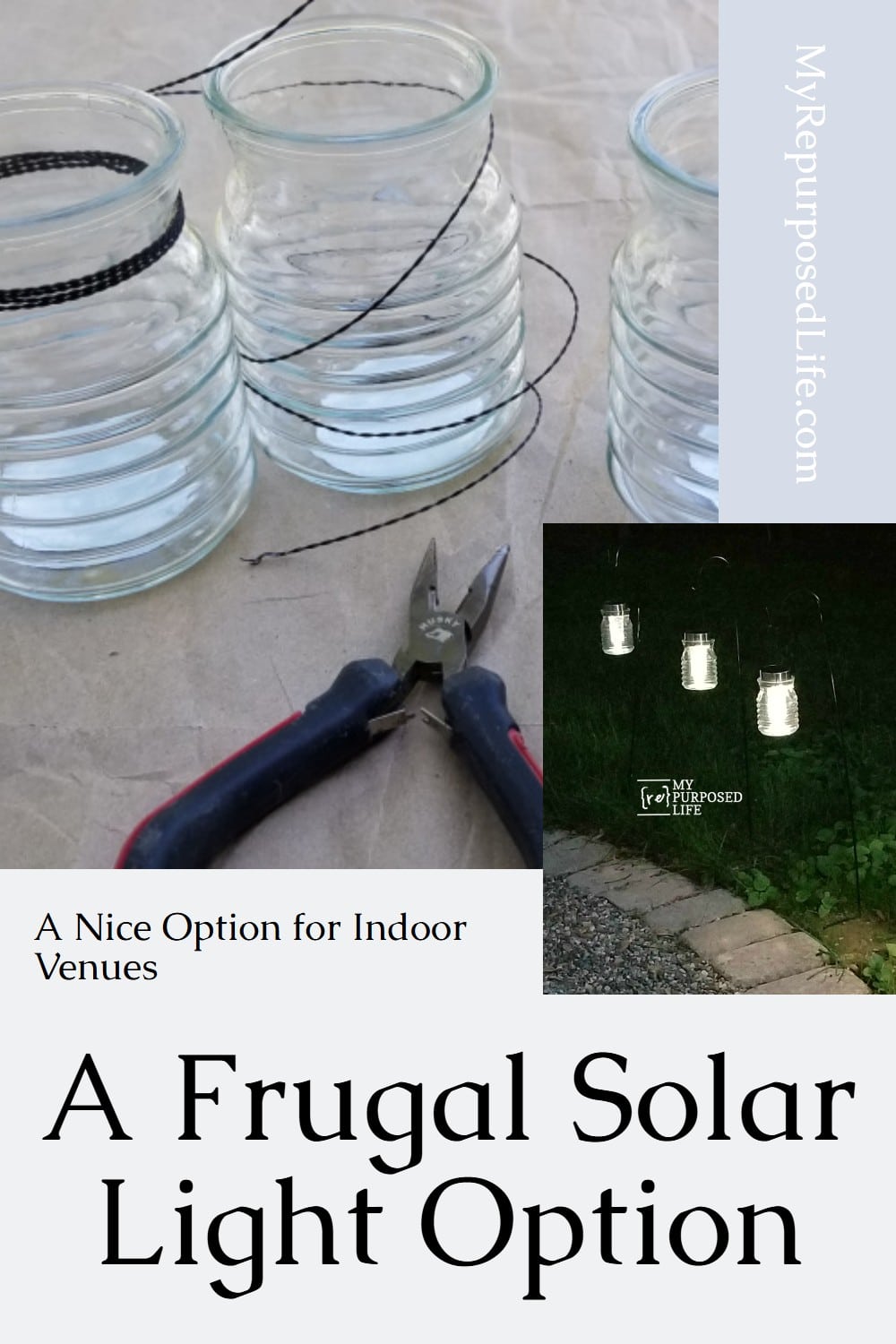 Hanging Solar Lights | Small Lanterns via @repurposedlife