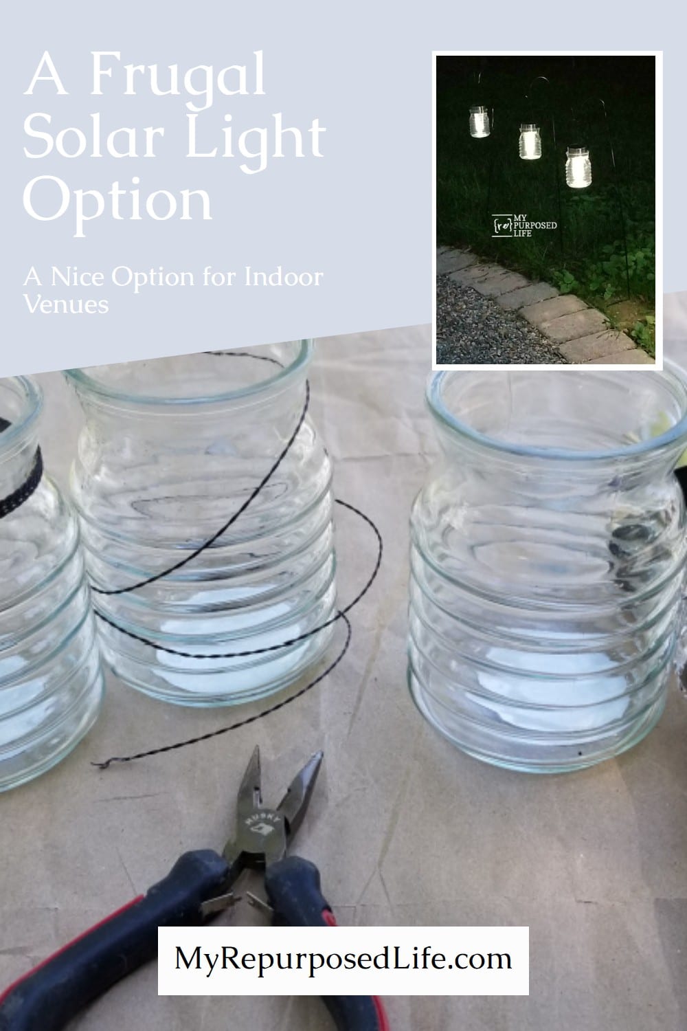 Hanging Solar Lights | Small Lanterns via @repurposedlife