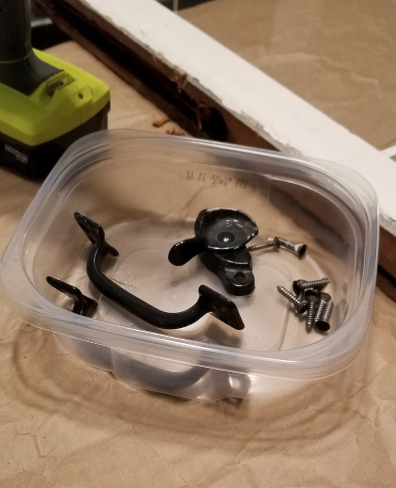 keep old hardware, store in a plastic container or baggie