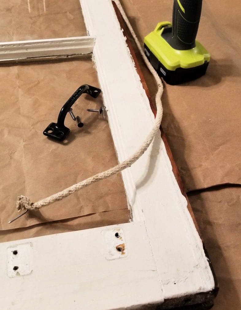 remove hardware and rope from window sash