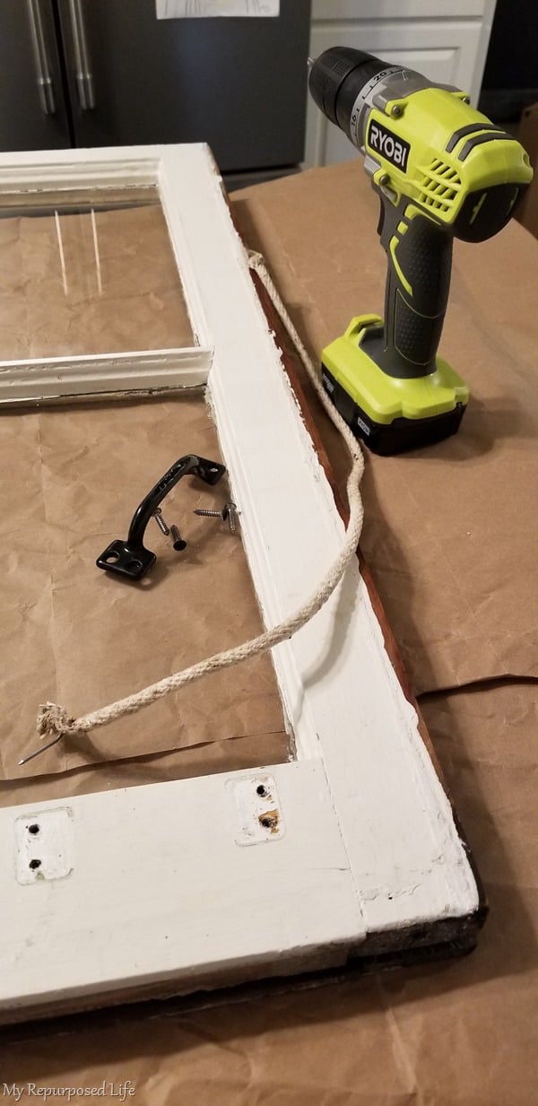 remove hardware and rope from window sash