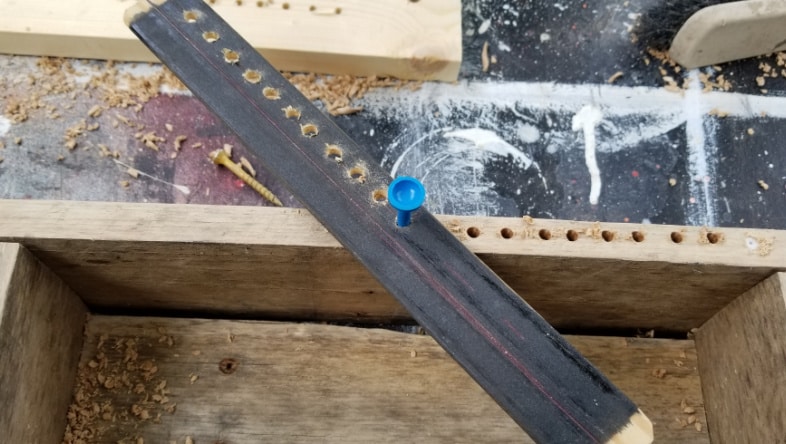 spin peg hole template around