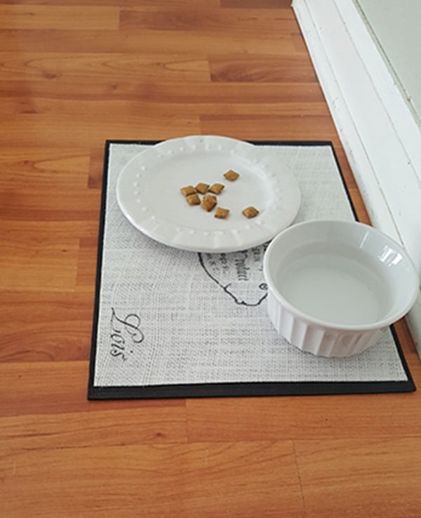 personalized pet food mat
