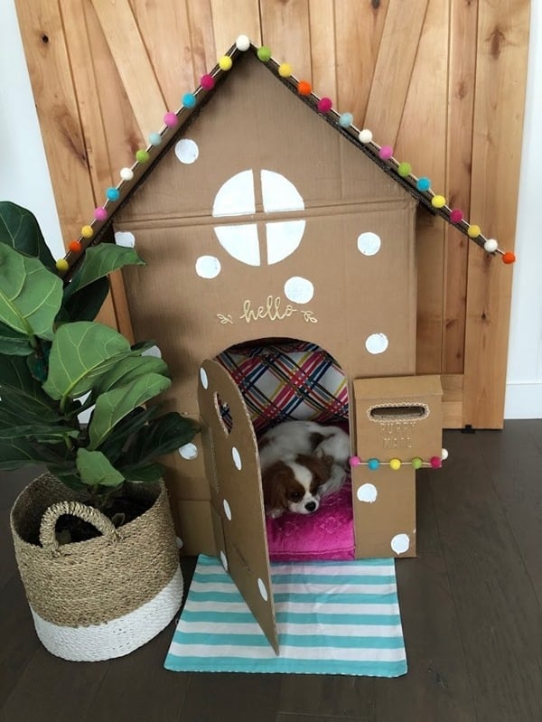 pet playhouse made from cardboard boxes