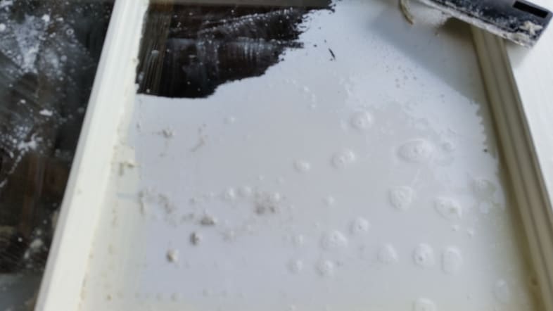 window doors with white paint