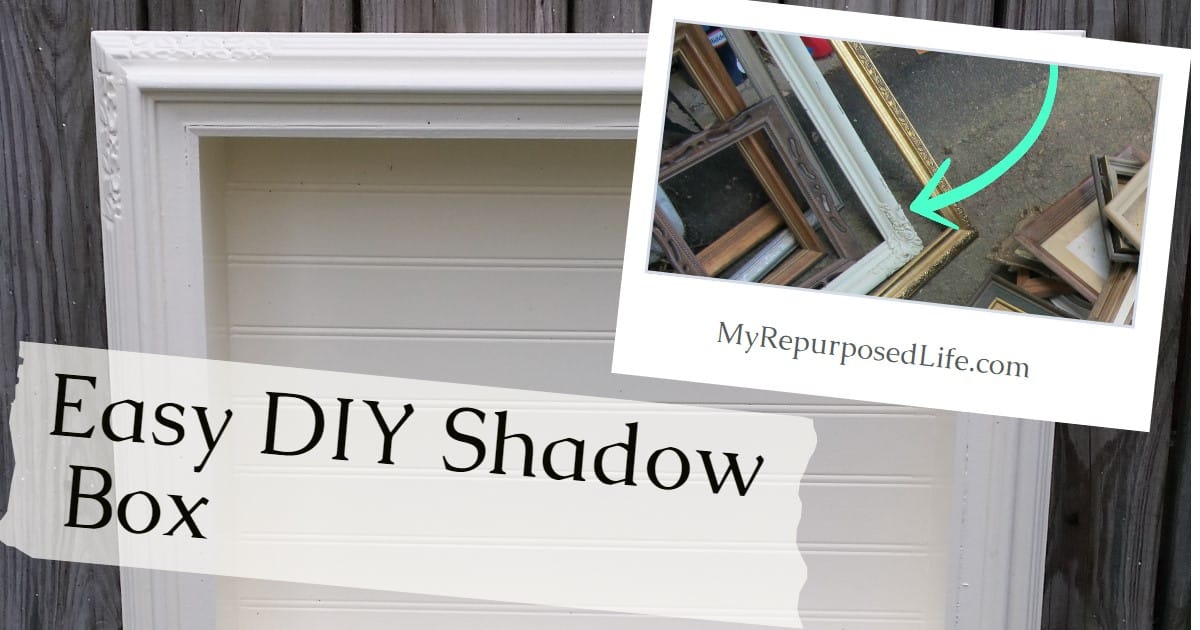 How to make an easy shadow box out of a picture frame. Newbie project.