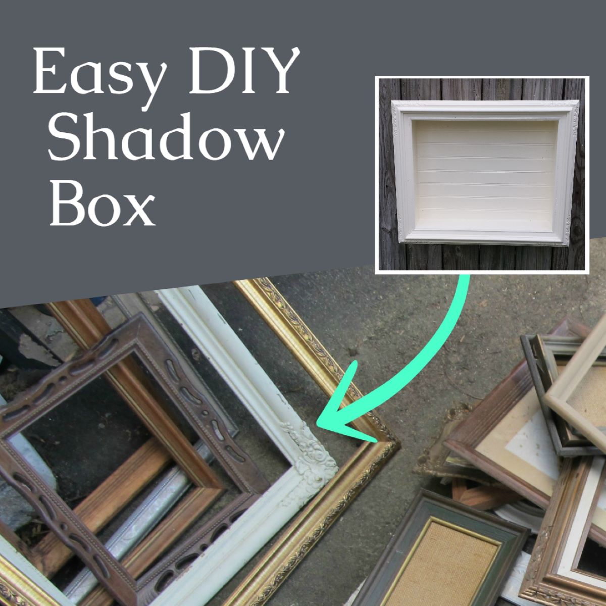 How to make an easy shadow box out of a picture frame. Newbie project.