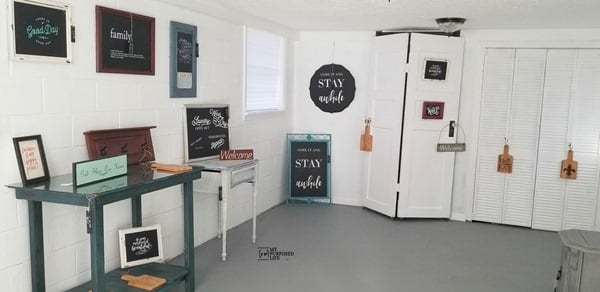craft items and repurposed furniture for sale in the sugar shack MyRepurposedLife