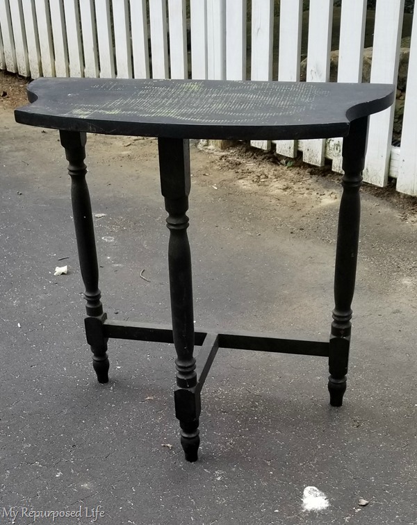 upcycled side table 