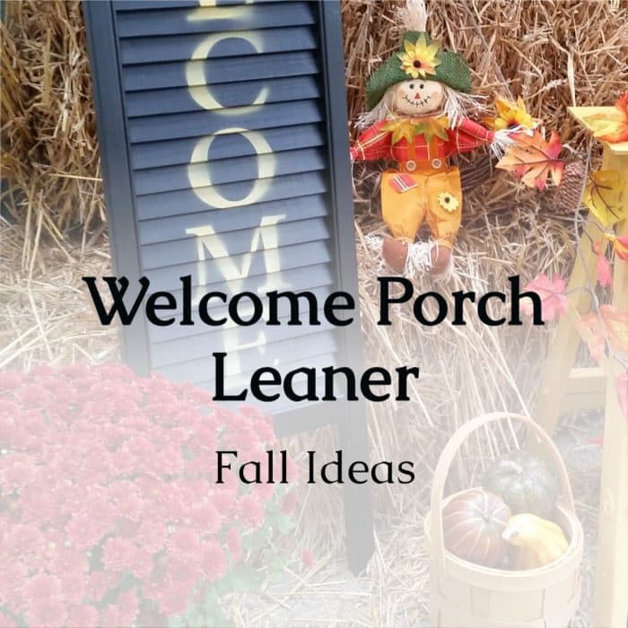 Shutter Stenciled Welcome Sign and Fall Porch Ideas