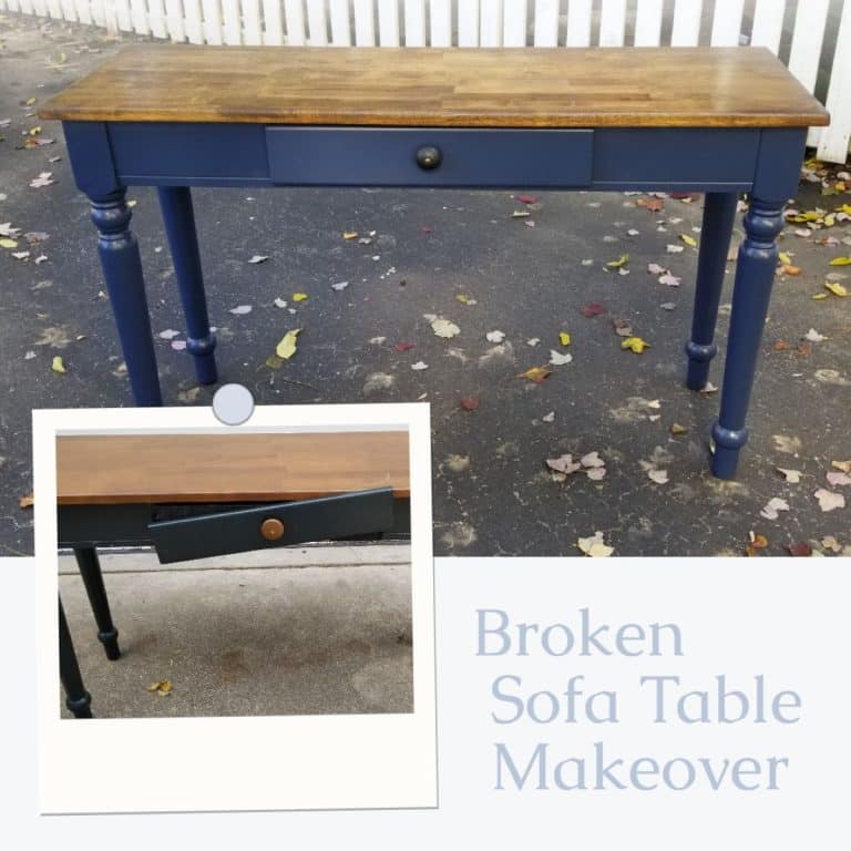 Sofa Table Makeover