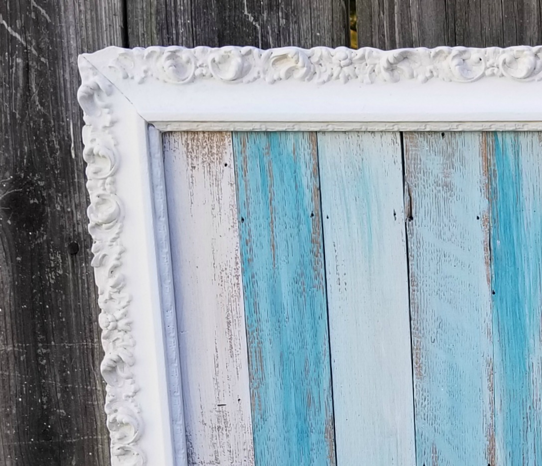 Easy Beachy Frame Using Reclaimed Wood My Repurposed Life®