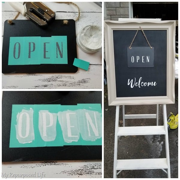 how to open closed sign with chalk paste