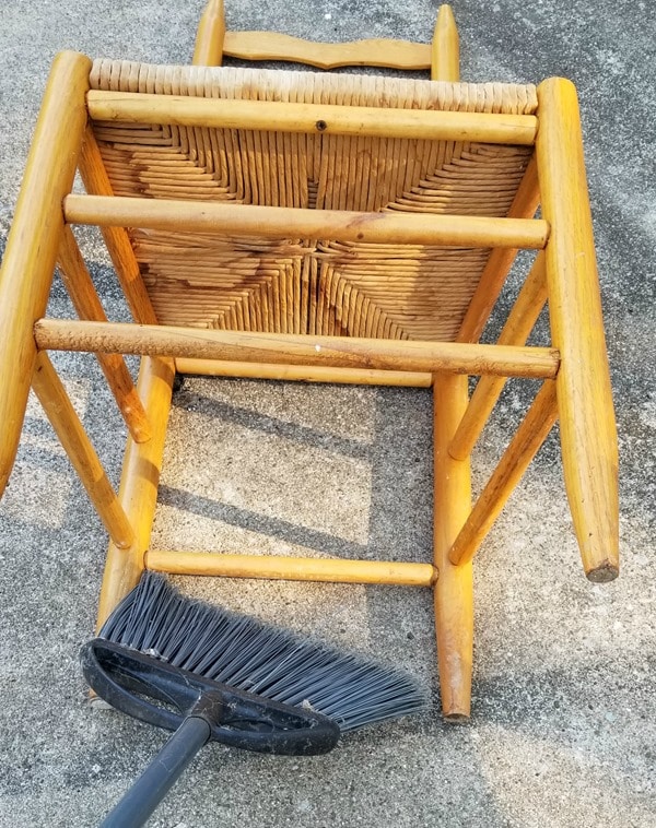 sweep-clean thrift store finds before painting