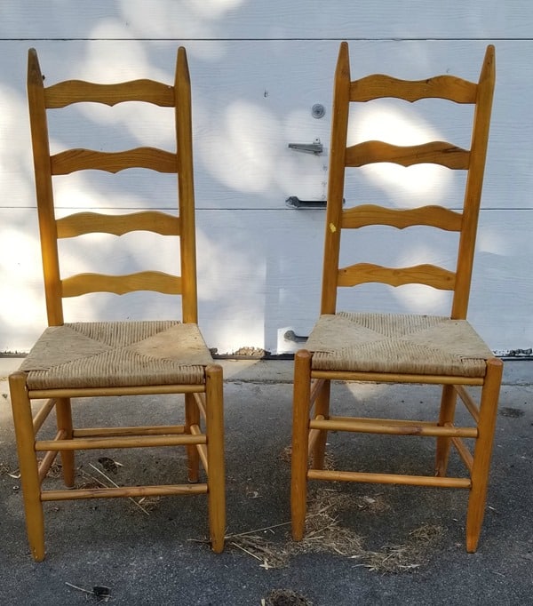 ladder back chair makeover
