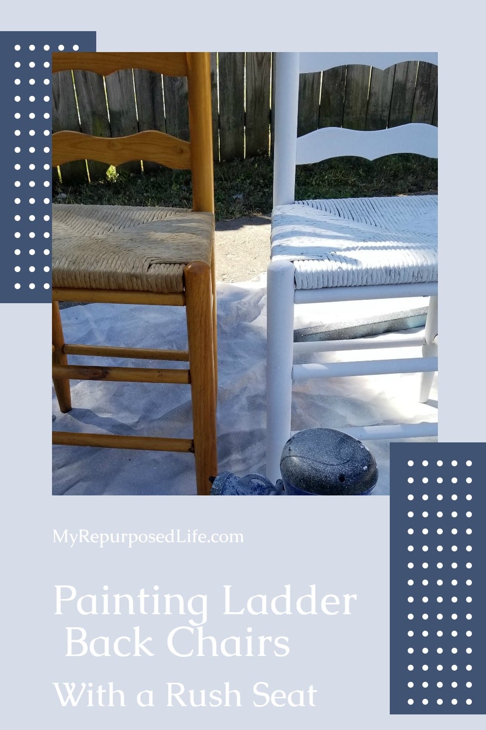Gail from My Repurposed Life loves doing easy furniture flips, and is always ready to give you the best tips about painting and repurposing furniture. You can learn from her mistakes, and she's always willing to accept your feedback about her projects. #MyRepurposedLife #furniture #makeover #painting #ladderback #chairs via @repurposedlife