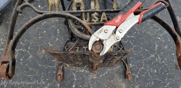 rusty bolts locking pliers